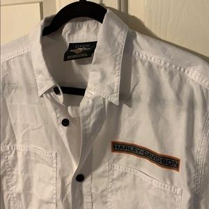 Harley-Davidson short sleeved button down shirt